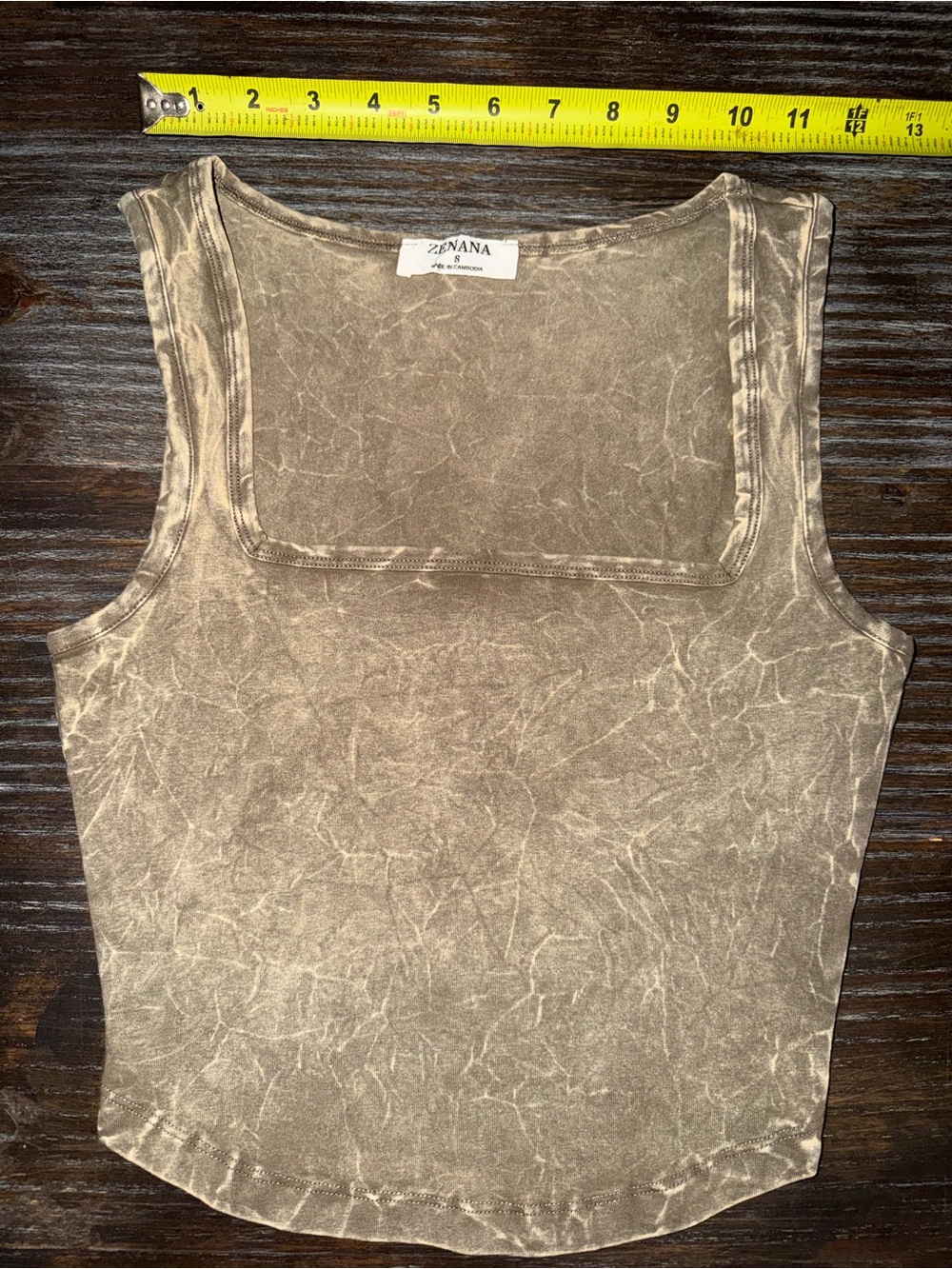 Bundle of 2 Zenana Outfitters Washed Square Neck Tank Tops NWOT - Picture 3 of 7